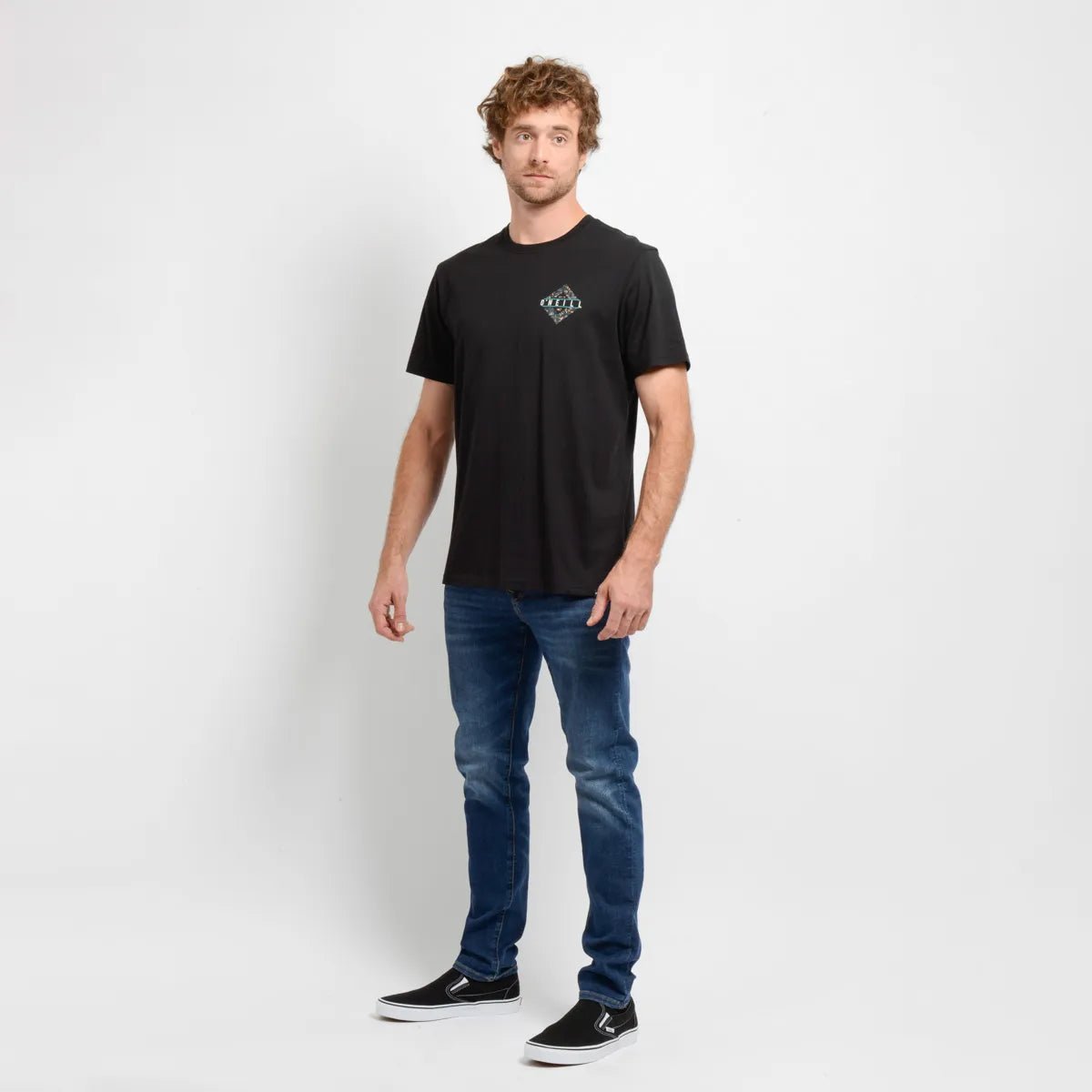 Polera Manga Corta Brackets Negro