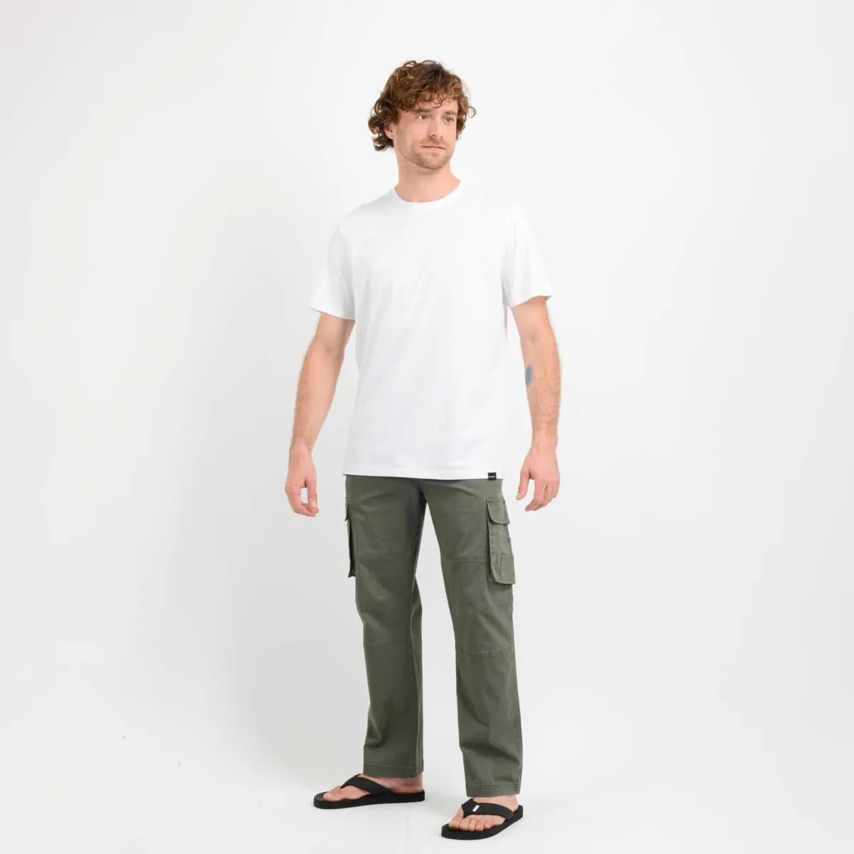 Polera manga corta east cliff basic blanco