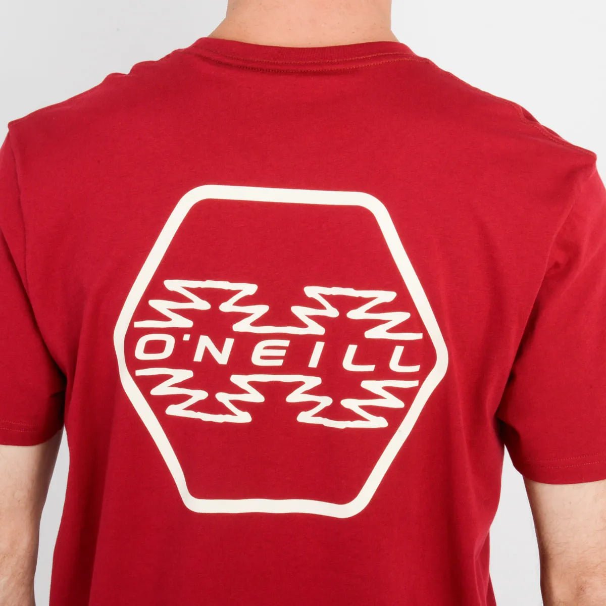 Polera manga corta etnic rojo oscuro