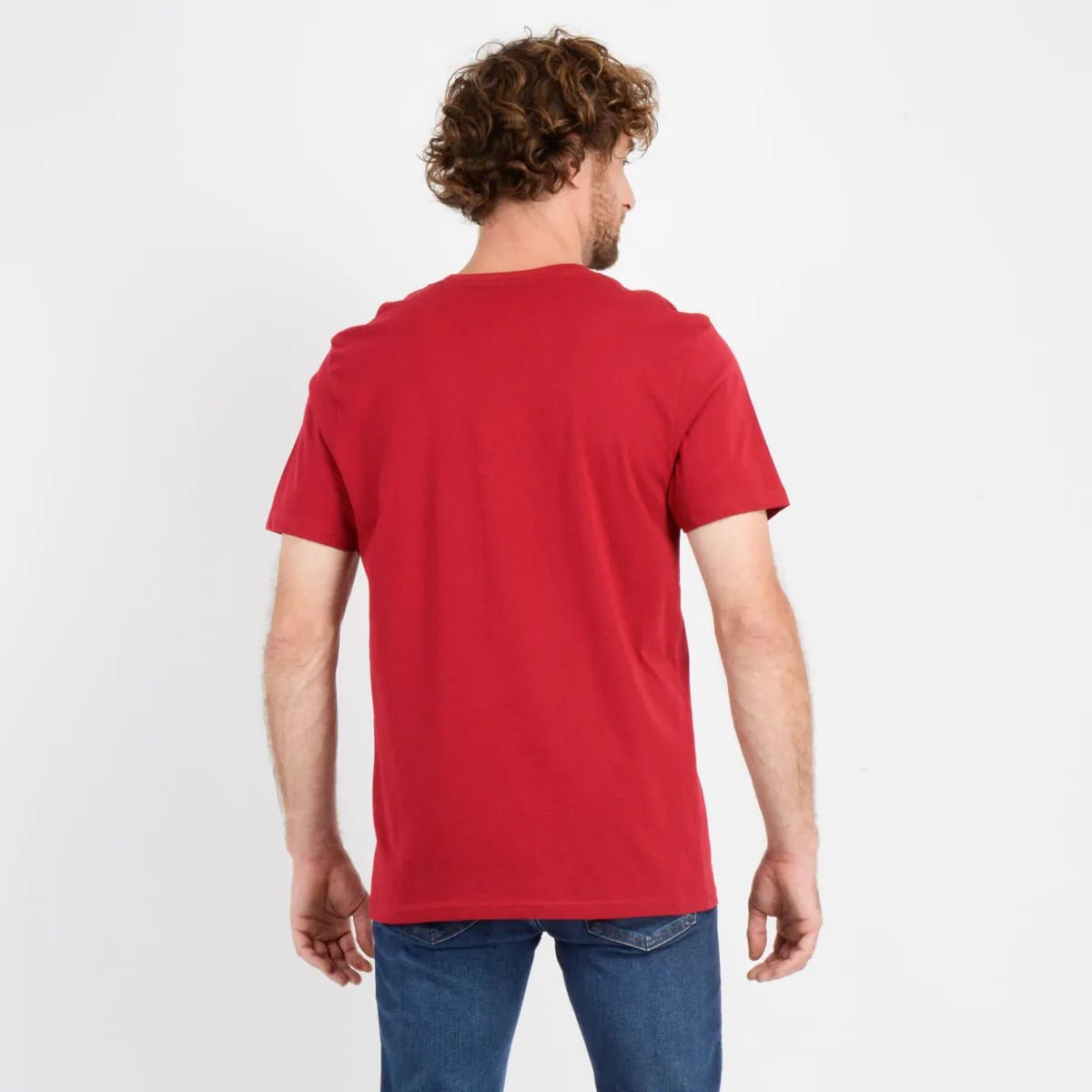 Polera manga corta rutile rojo oscuro